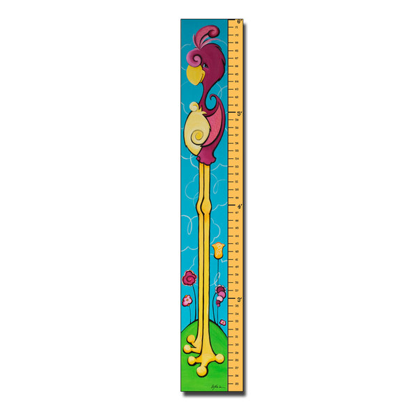 Trademark Fine Art 6 Foot Growth Chart 'Flamingrow' Sylvia Masek, 8x48 SM0006-C848GG